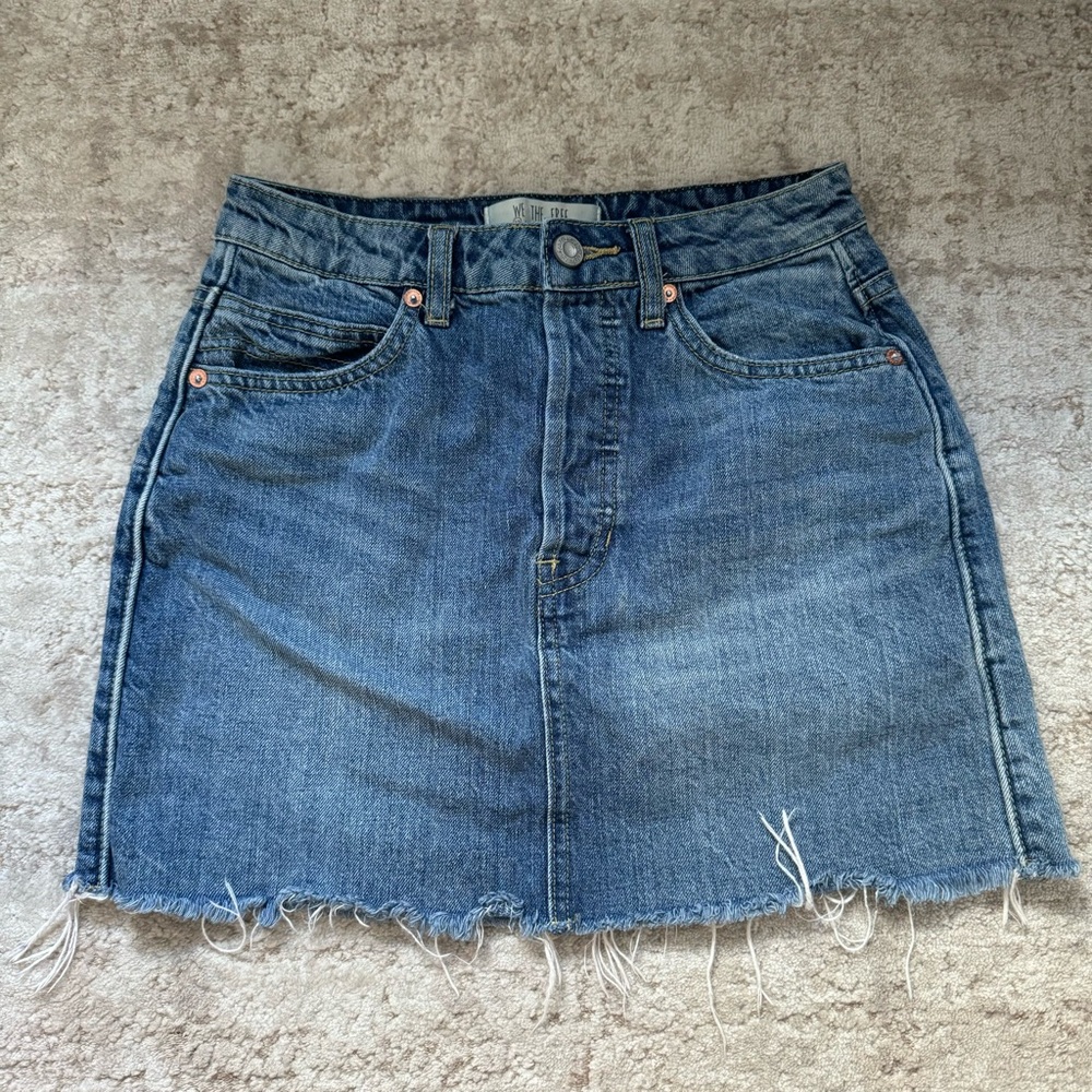 Free People Denim Mini Skirt